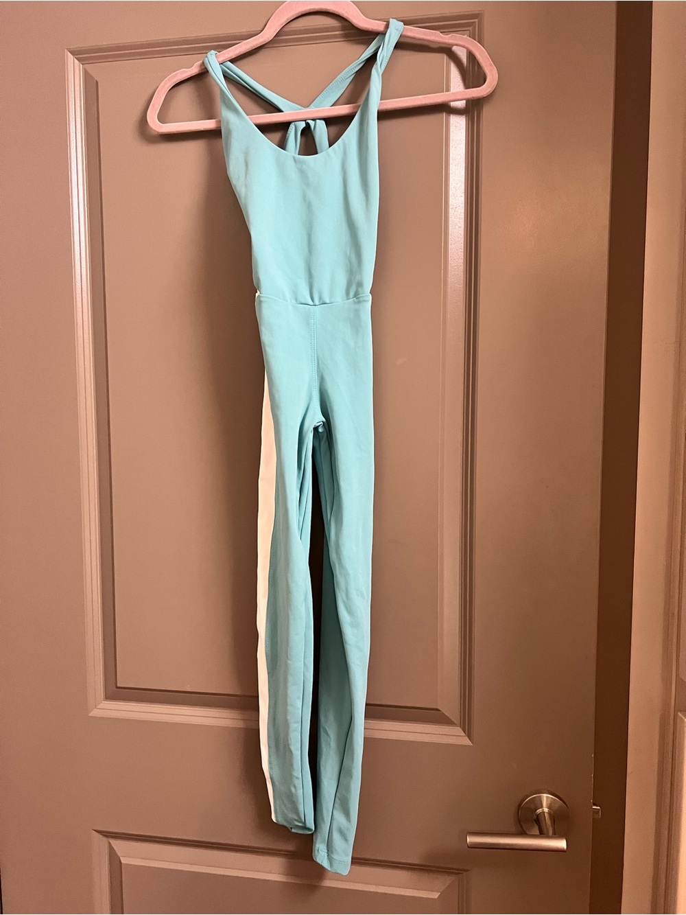 Five Dancewear, Body-Ody Full Bodysuit in Mountain Spring Blue White XS